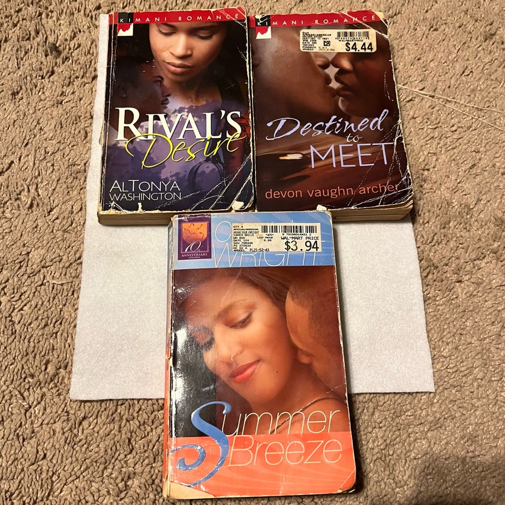 Lot Of 3 Romance Paperback Novels, various authors